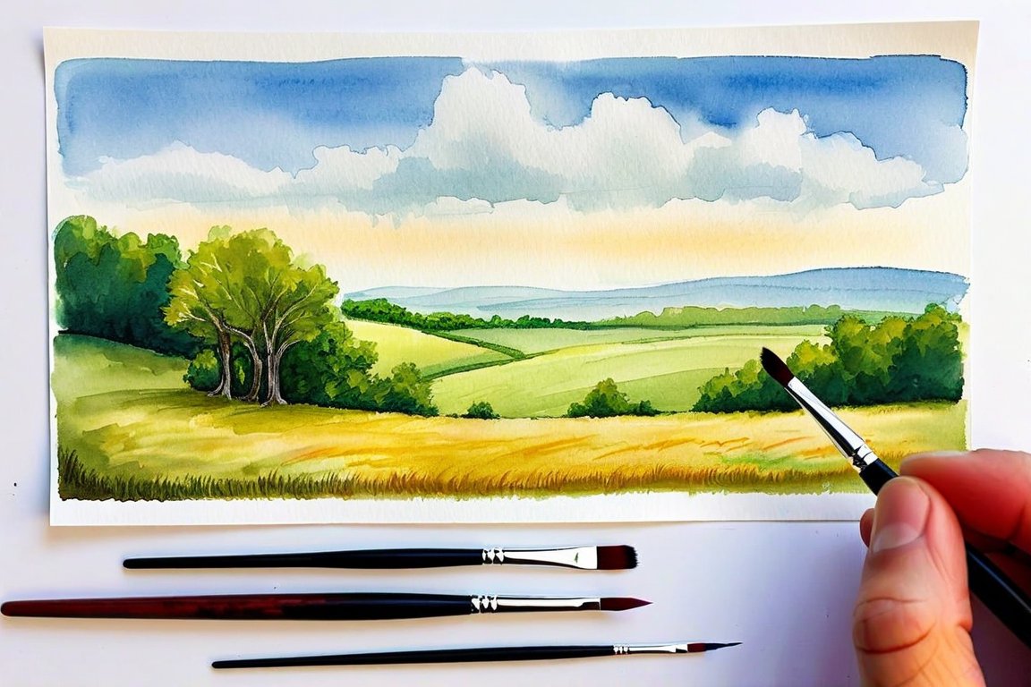 Cover image: Paint a Simple Landscape in 30 Minutes Using Watercolors